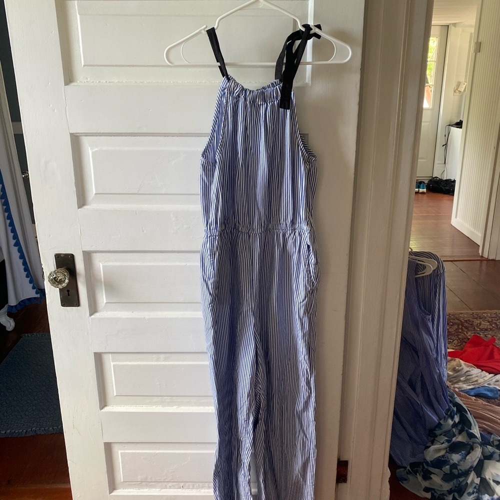 Striped Blue and White jumpsuit